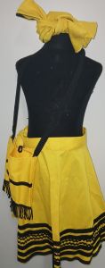 Kids Costumes to Hire - Traditional - Yellow  3pce (headscarf, bag, wrap skirt) - GIRL